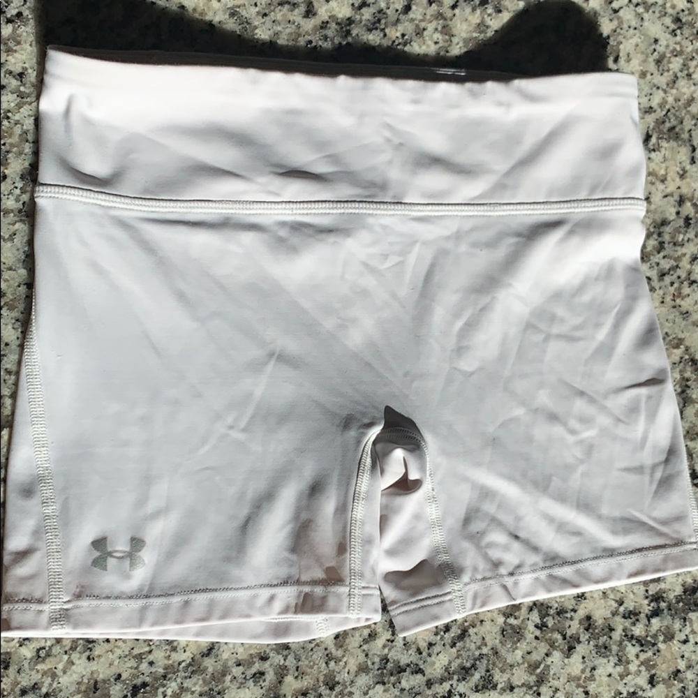 Under armour white on the court shorts